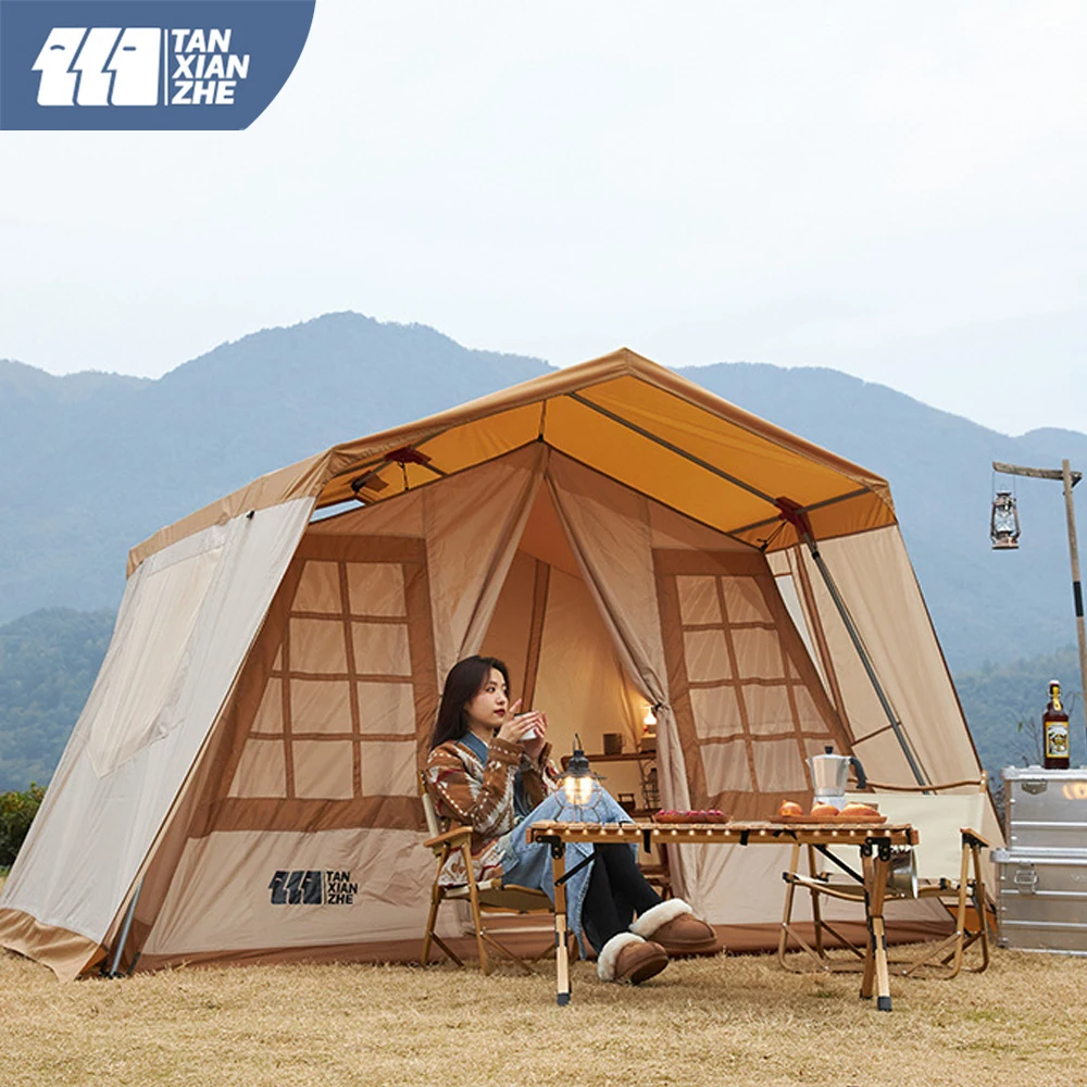 TANXIANZHE2022NewLargeSpaceLuxuryGlampingTentFamilyFourSeasonOutdoorCampingTents