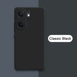 Dual Layer Soft Square Liquid Silicone Cellphone Case with Lens Protection for IQOO Neo9 5G (Classic Black)
