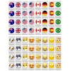 64 Pcs Food and Ball Flag Pattern Mahjong with Animals Mahjong Board Game Single and Double Play Kids Learning Educational Toys 5