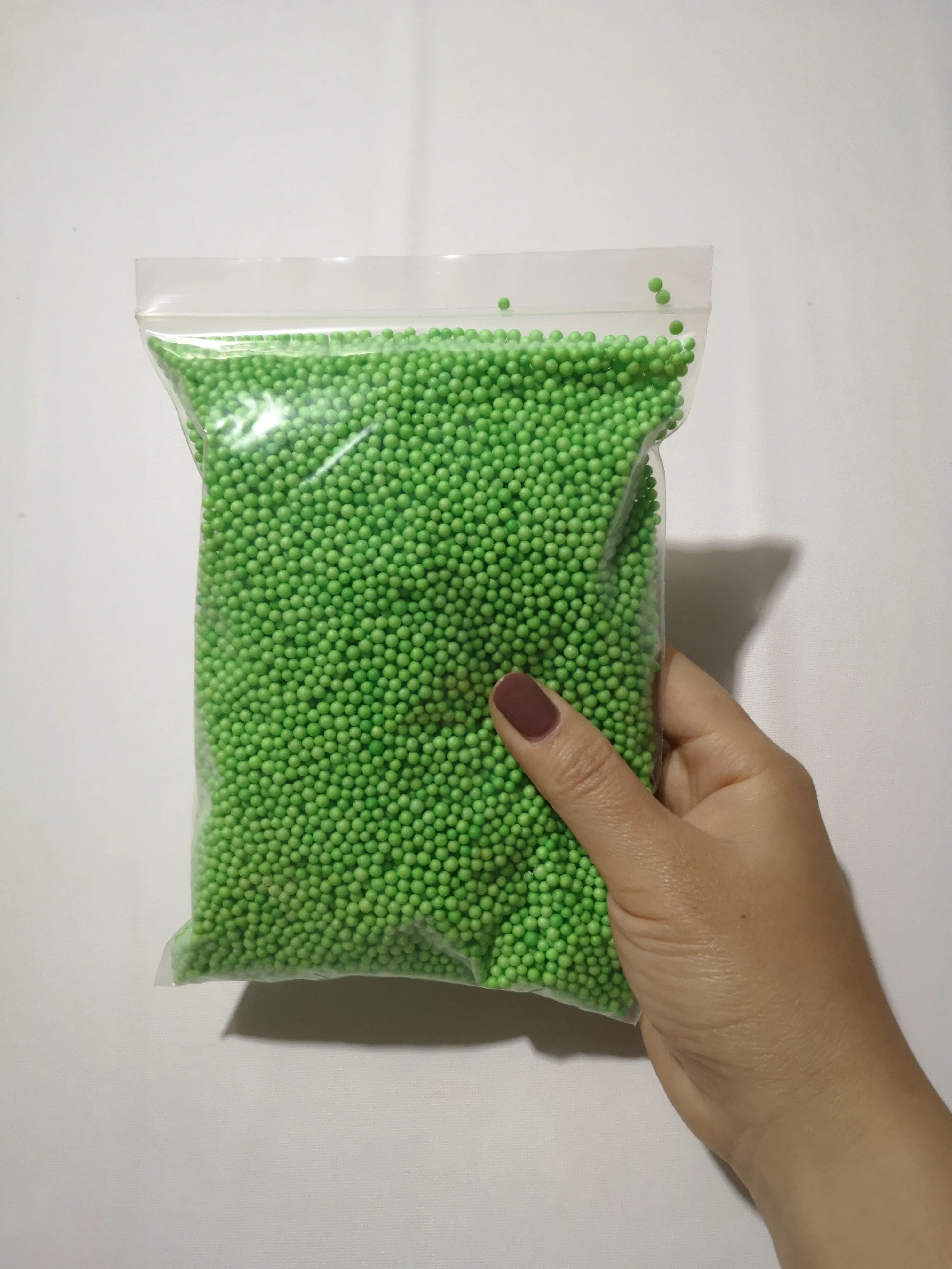 14 gr/beutel 2-4mm DIY Handgemachte Schleim Material Box Make-Up Eimer Füllung Schaum Pellets Über Süße Runde schaum Kugeln – Detail 12