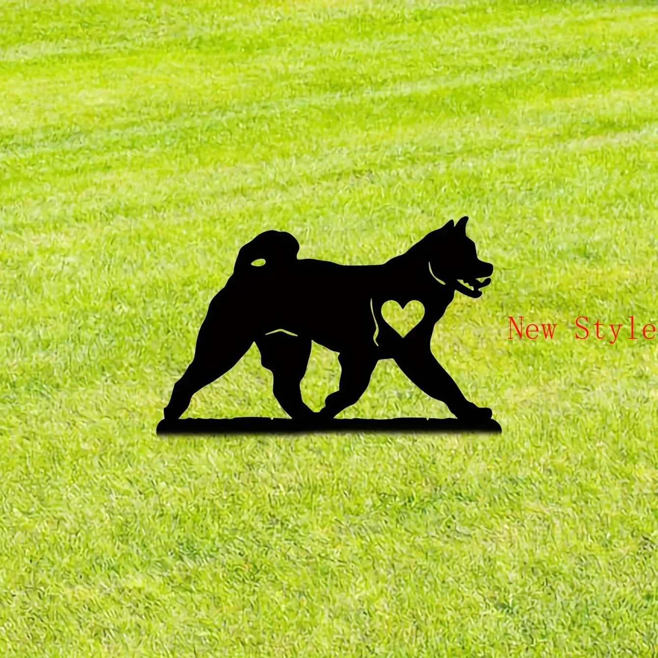 

Cute Pastoral Dog Garden Stake Iron Art decoration Silhouette Metal Yard Sign Courtyard Garden Outdoor Decoration Creative Pet H