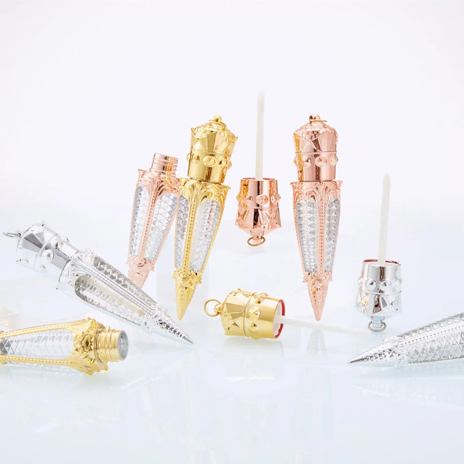 Tubi Vuoti Per Lucidalabbra Contenitore Per Rossetto Liquido Elegante In Plastica Portatile Rotondo Mini Lipgloss Campione Bottiglia Fai Da Te Muslima