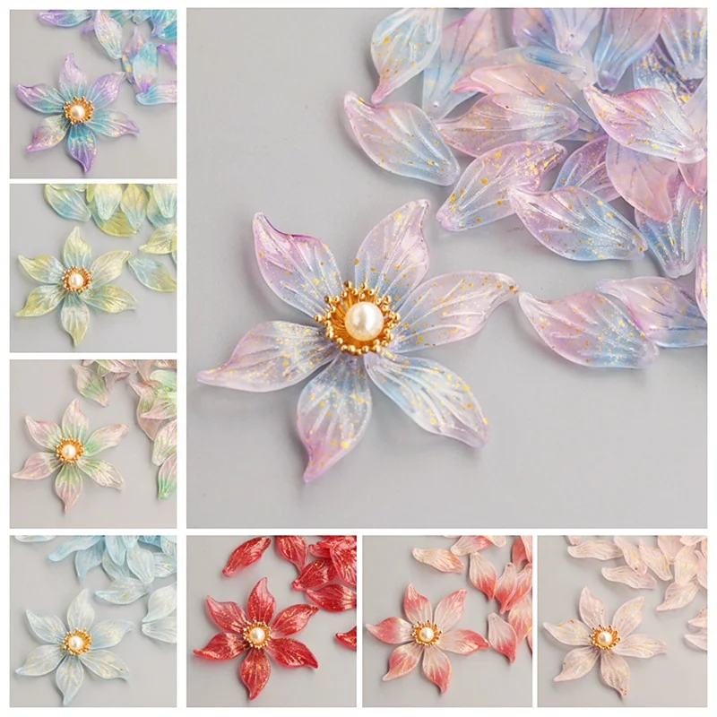 стеклянные подвески в форме лепестков листьев