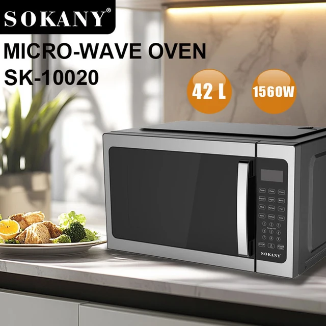 Forno a microonde Forno a microonde multifunzione a onde luminose integrato 42L Grande capacità Riscaldamento per ufficio Avanti Cottura Fast Food 1