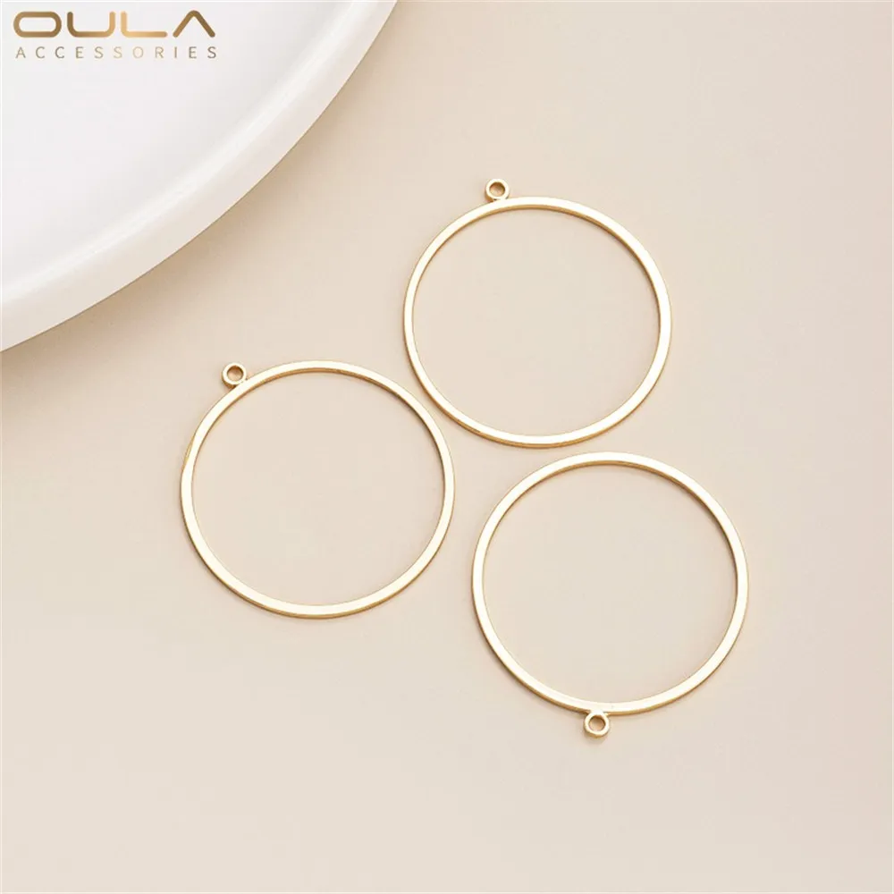 1pcs 14K 금도금 기하학적 프레임 펜던트, 라운드 워터 드롭 삼각형 하트 모양 Diy 손으로 만든 귀걸이 펜던트 액세서리