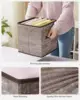Storage Cubes, -Woven Fabric Bins with Double Handles, Closet Organizers for Shelves, Foldable, for Clothes 4