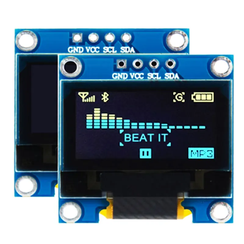 OLED Display Module 1PCS 0.96' Dual 3 Color I2C IIC SPI Serial 128X64 LCD OLED Display Module for Arduino