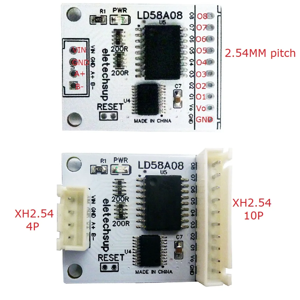 

8ch RS485 to PWM Output Darlington Transistor Driver Module Multifunctional DO Board for Multilayer Signal Lights Warning Alarm