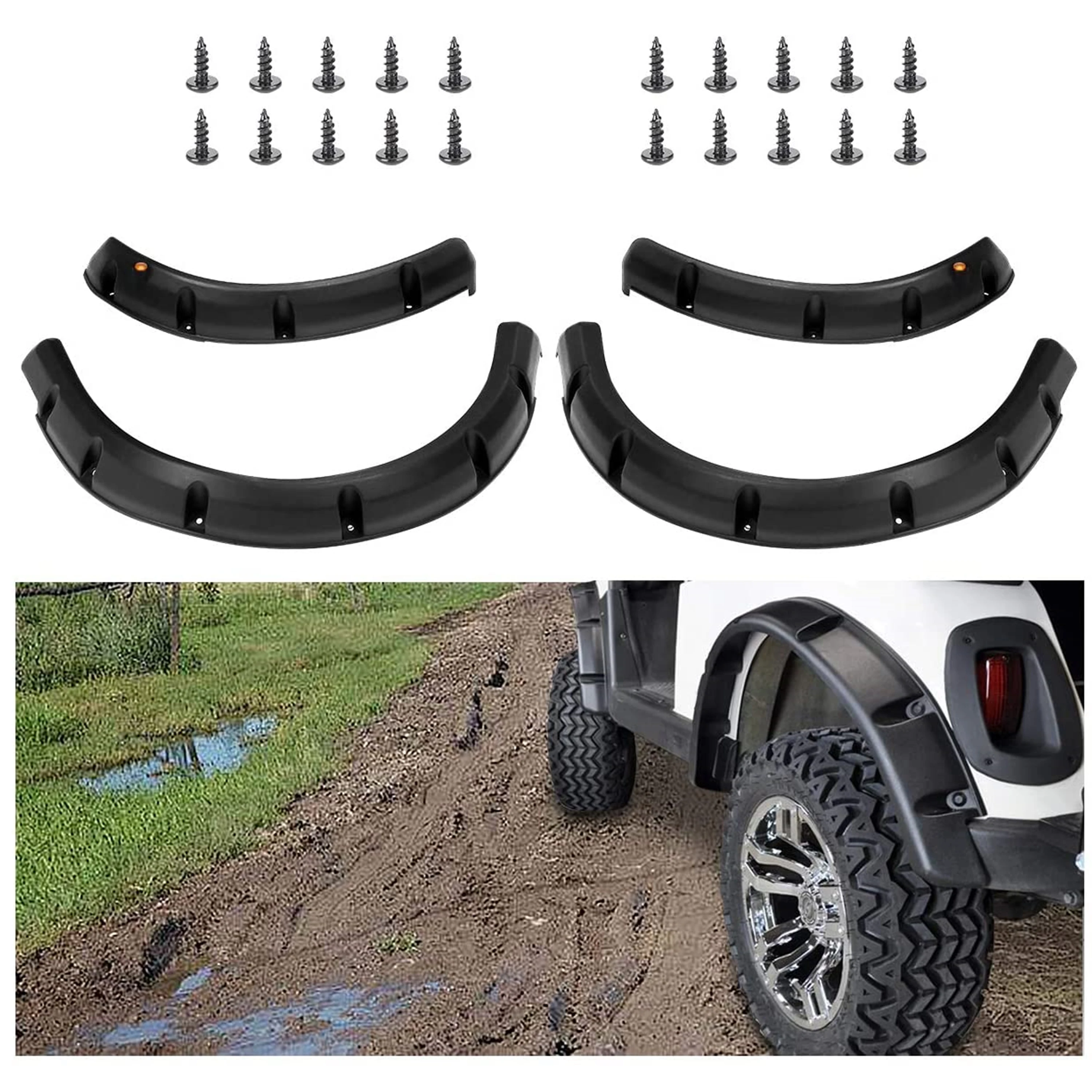 

Стандартные передние и задние колеса EZGO для гольф-мобиля 2008, EZGO RXV, для газовых и электрических Гольф-мобилей с монтажным оборудованием (набор из 4 шт.