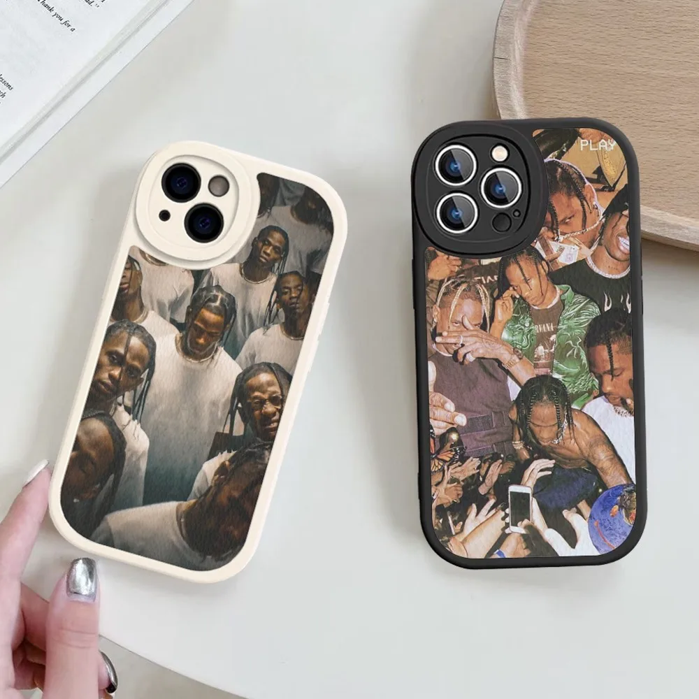 Rapper T-Travis S-Scott Custodia Rigida In Pelle Per Iphone 14 13 12 Mini 11 14 Pro Max Xs X Xr 7 8 Plus Fundas