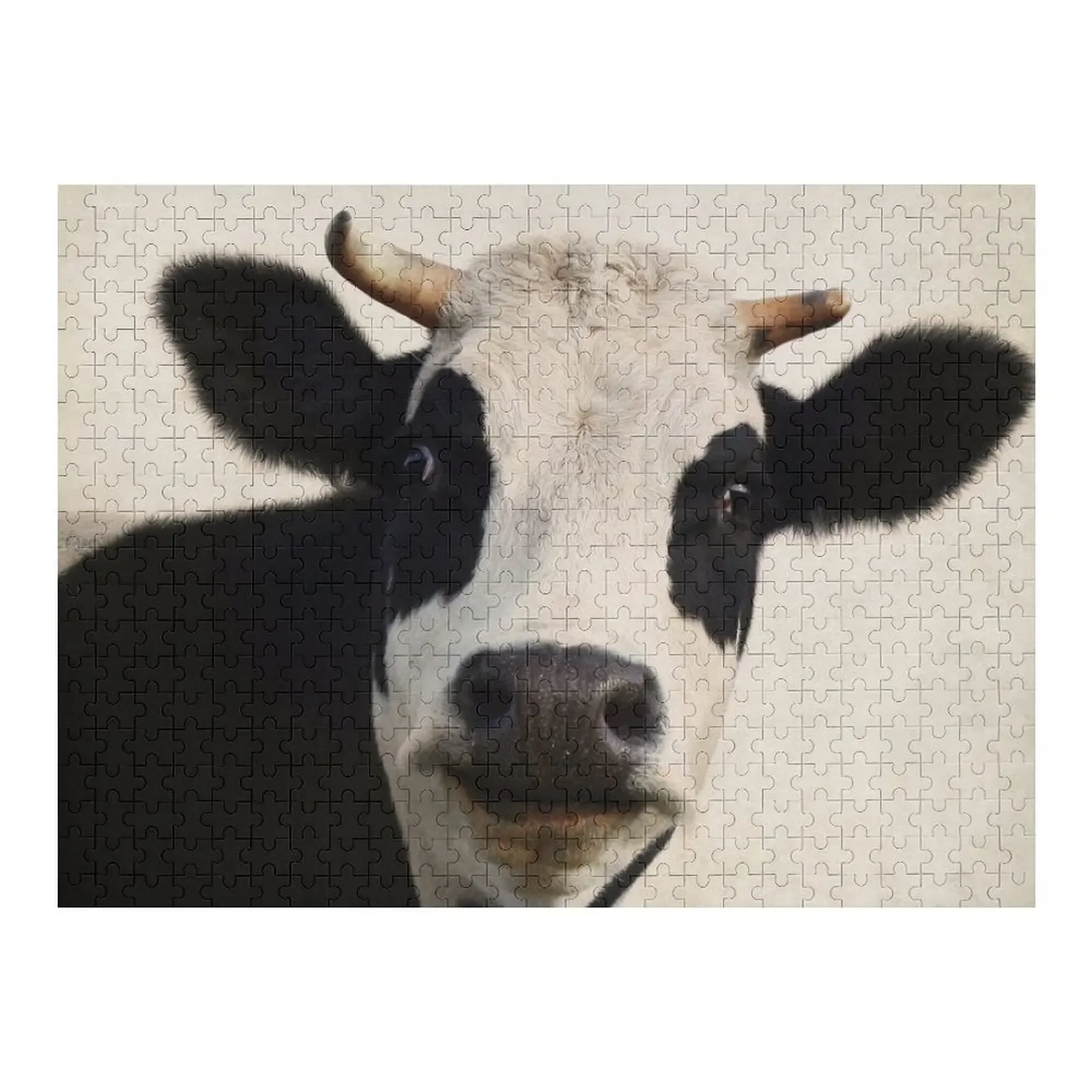 

Cow Art, Farm Animal Portrait Jigsaw Puzzle Custom Gifts Personalized Gift Ideas Personalized Photo Gift Puzzle