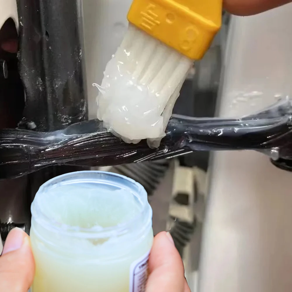 Car Lubricant Synthetic Grease with Brush for Sunroof Keypad Satellite Shaft Rail Gear Bearing Mechanical O-ring