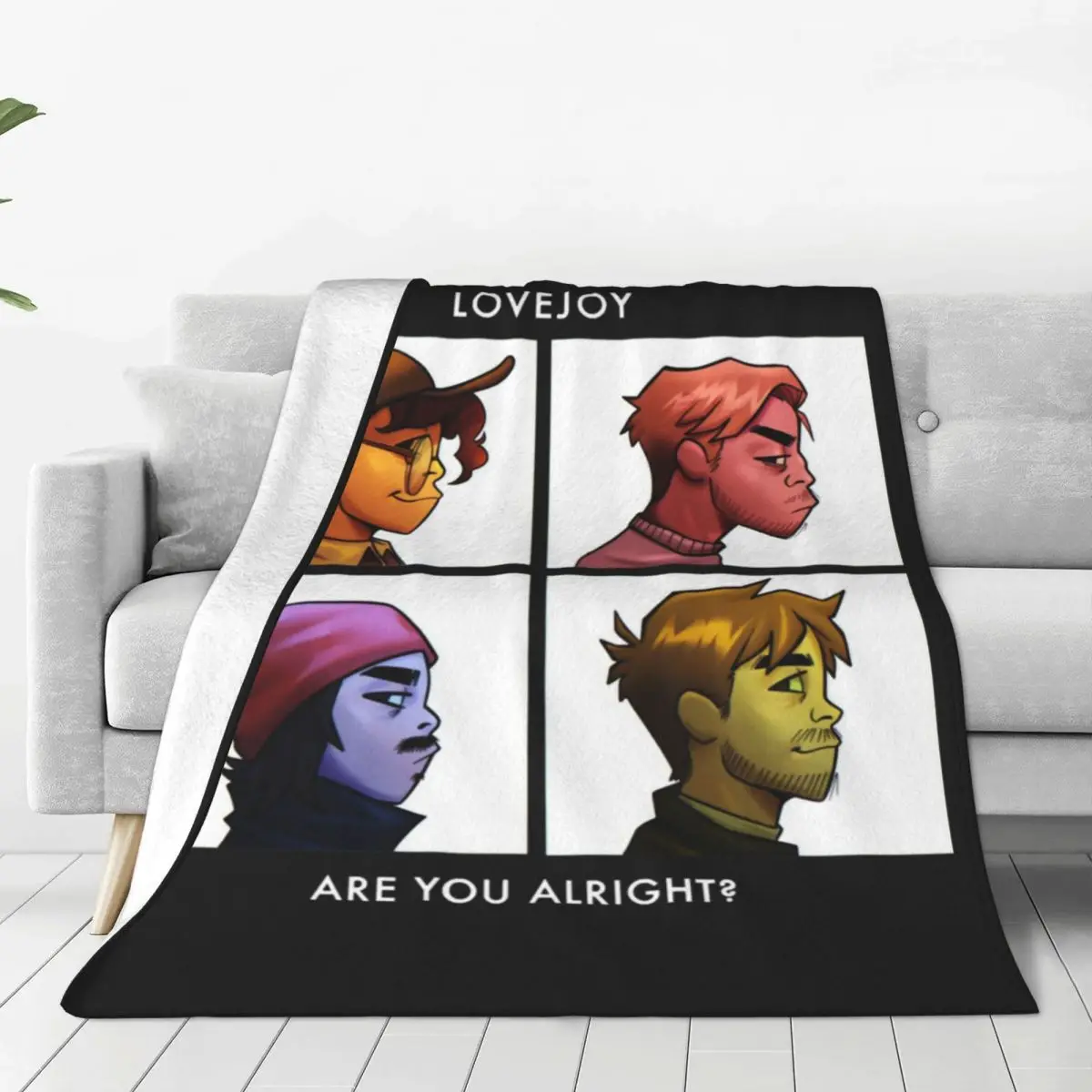

Soft Durable Blanket Travel Lovejoy Band Throw Blanket Portrait Music Flannel Bedspread Couch Chair Funny Sofa Bed Cover