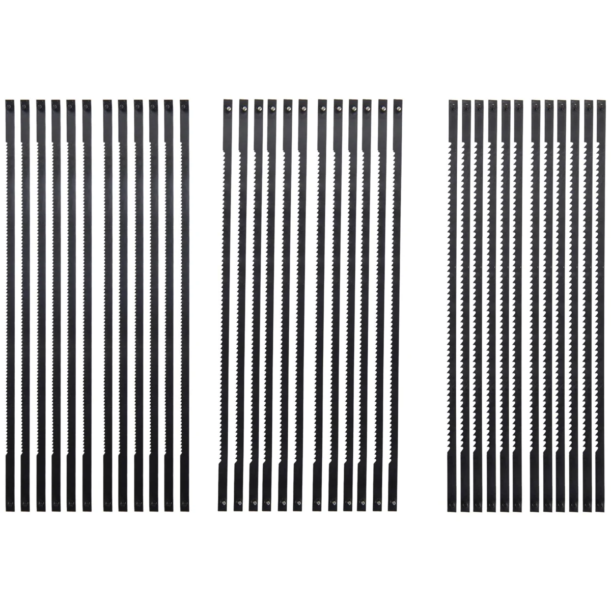 Scroll Saw Blades 127mm Carbon Steel Fretsaw Blades Cross Pin 15/18/24 Teeth Standard Fine Cut Saw 36Pcs Scroll Saw Blades