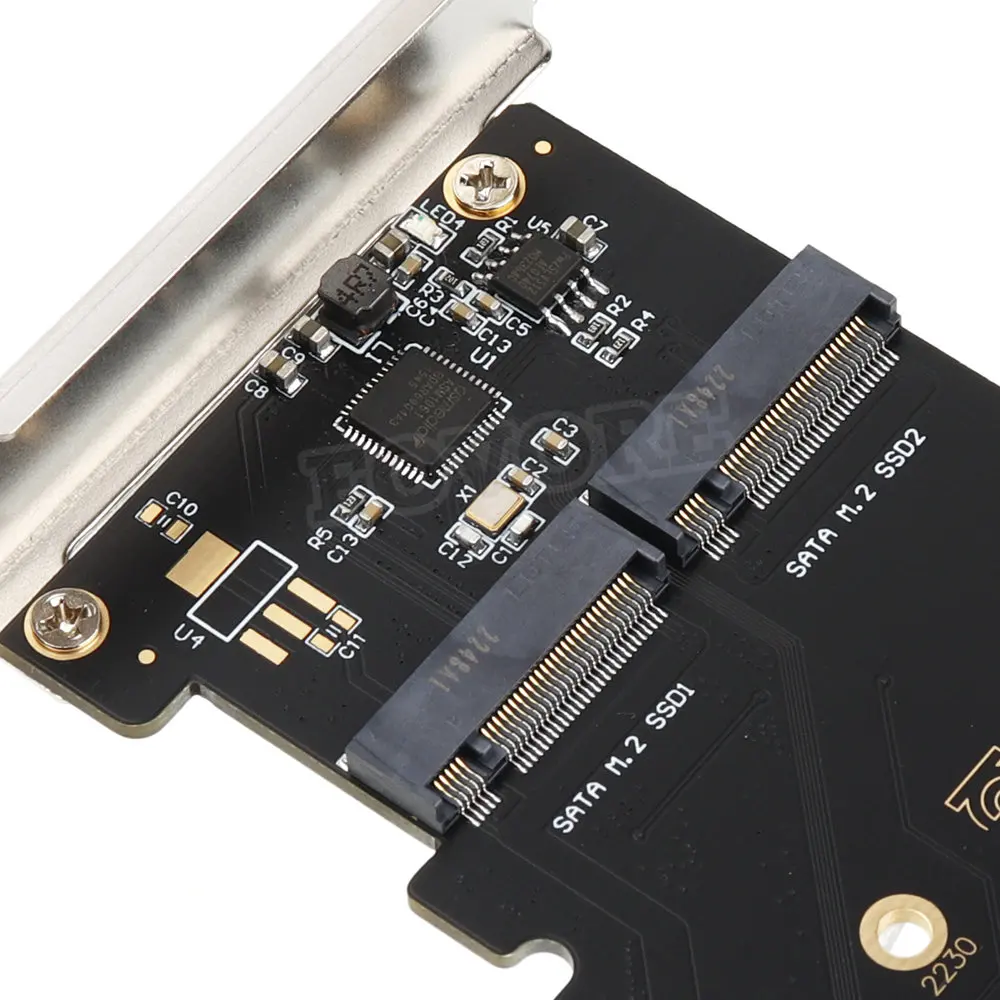 Description Picture 4 of itemPCIE To M.2 Adapter PCI Express X1 3.0 2 Ports B Key M2 NGFF SATA SSD Adapter PCI-E M.2 Adapter Expansion Card Riser