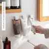 1-100PCS Pieces Toothpaste Holder No Punch Facial Wash Holder Bathroom Wall Mounted Multifunctional Toothpaste Holder 4