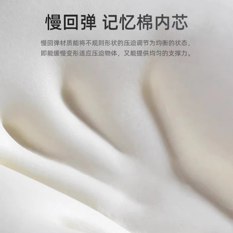 Cervical Neck Roll Pillow Memory Foam Pillow Cylinder Round Pillow Pain Relief Neck Pillows for Sleeping Support Removable Cover 2