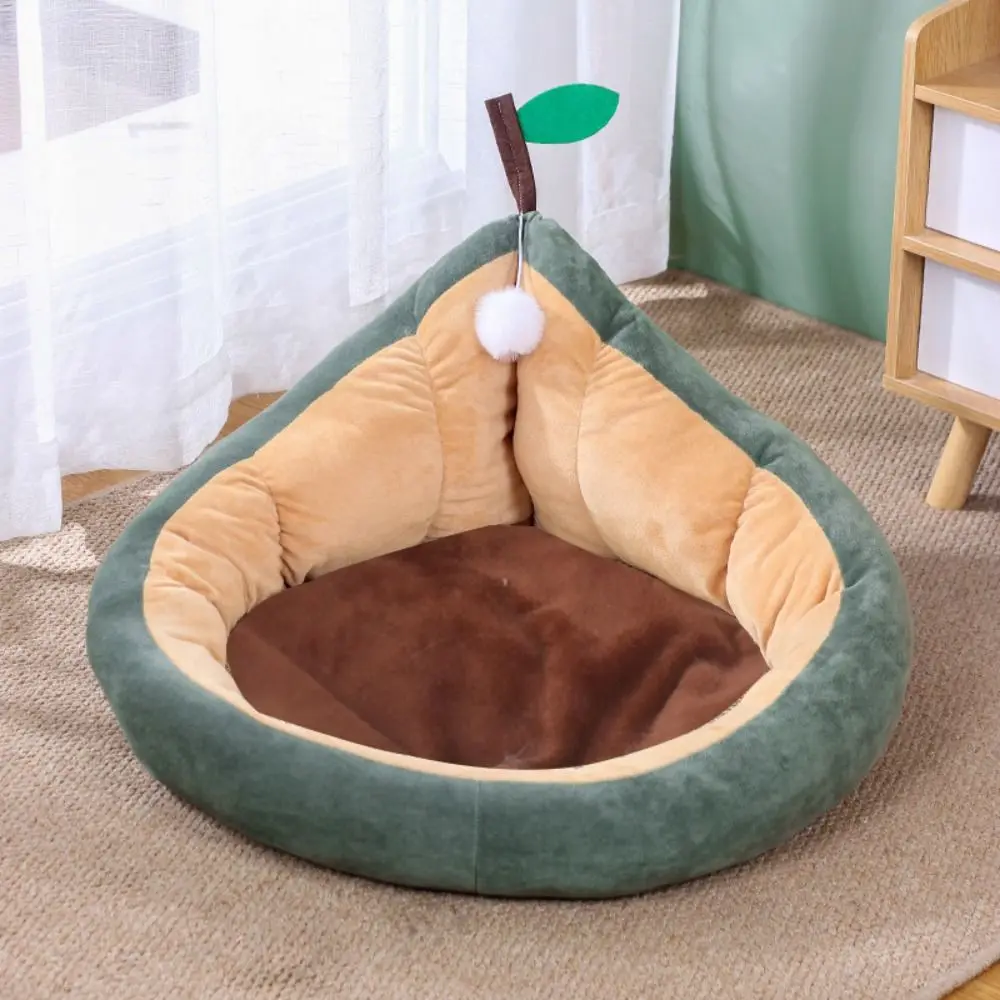 

Anti-Skid Pear Shaped Dog Kennel Cat Nest Mat Pear Shaped Plush Warm Dog Soft Bed Warm Soft Cat Seat Cushion Spring