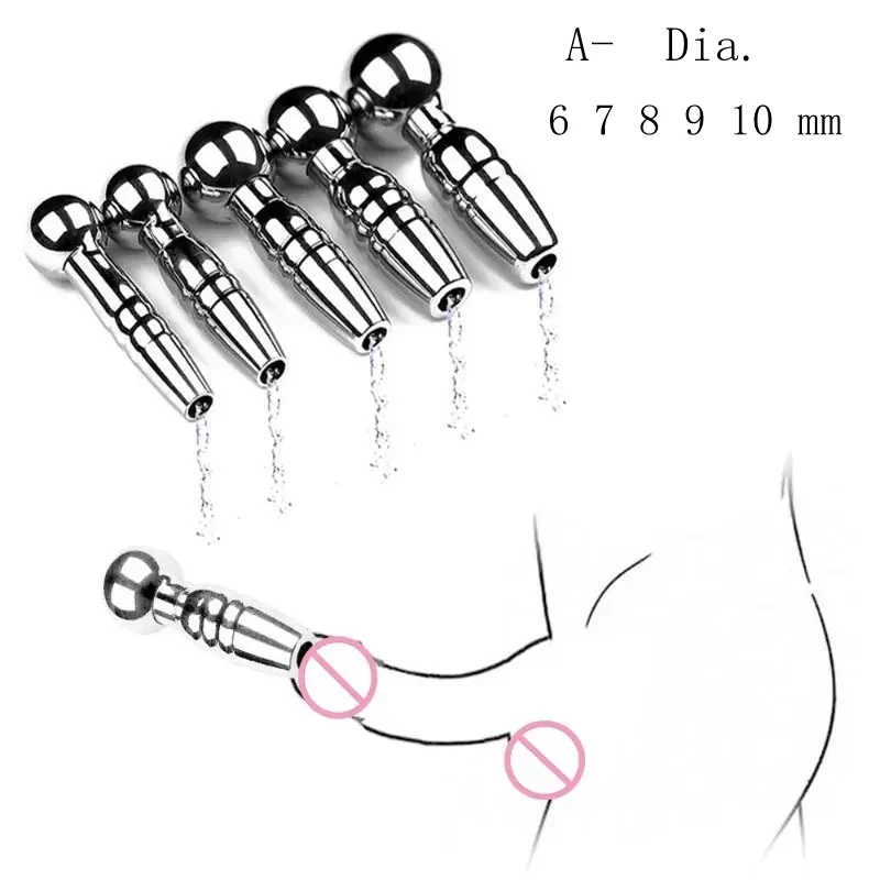 SM Erotic Toy Chastity Belt For Men Male Penis Urethral Plug Urethra Catheter Toys Metal Delayed Ejaculation Stimulator Sex Shop silicone urethral dilator urethral dilator