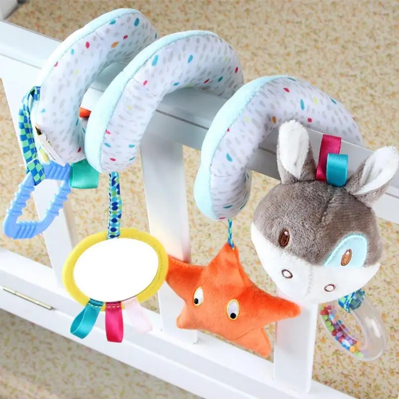 

Baby Nordic Bed Rattles Hanging Toys Toddler Spiral Pram Toy Baby Car Carriage Plush Mobile 0 6 12 Months Stroller Hang Girl