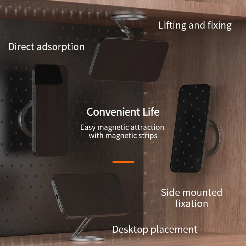Magnetic 360° Rotating Phone Ring Holder and Desktop Stand