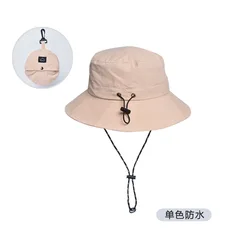Unisex Waterproof UV Protection Safari Sun Hat - Adjustable and Packable - One Size (Beige)