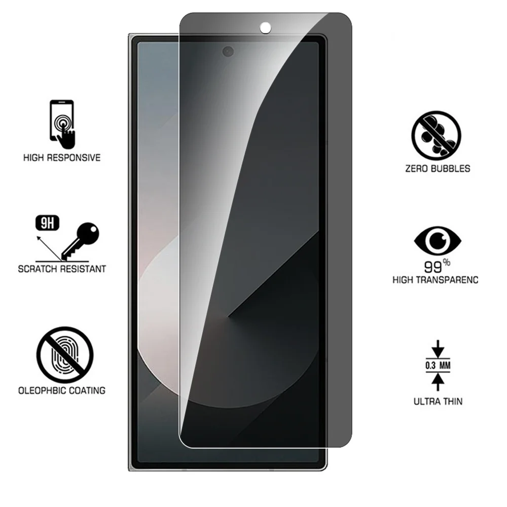 8-in-1 Privacy Tempered Glass Case with Screen and Camera Lens Protector