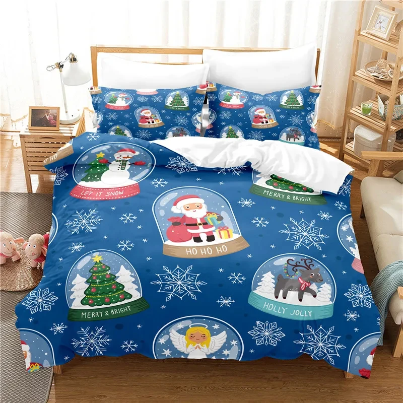 

Christmas Snowflakes Bedding Set For Bedroom Soft Bedspreads For Bed Home Comefortable Duvet Cover Quilt Cover And Pillowcase