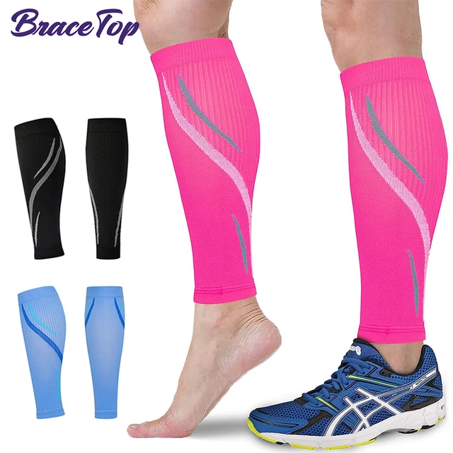 1 Pair Calf Compression Sleeves for Men & Women (20-30 MmHg), Gym