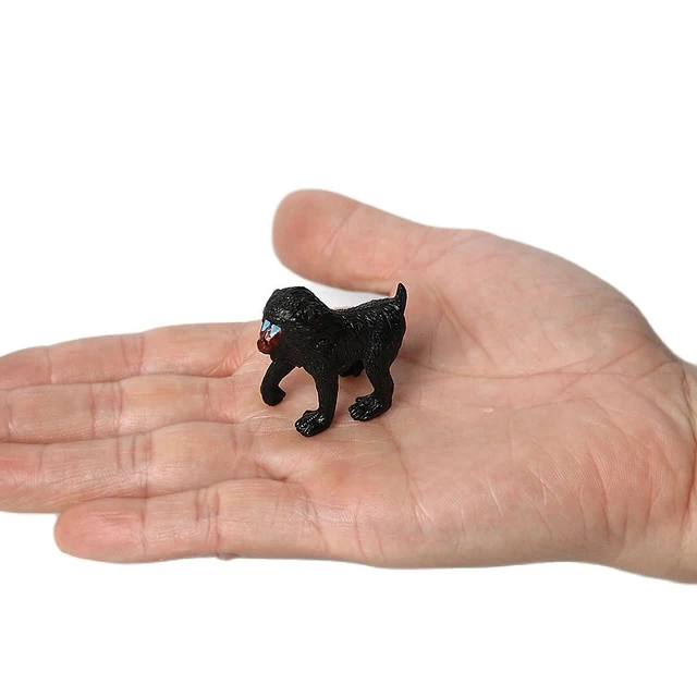 6Pcs Wild Animal Gorilla,Chimpanzee,Mandrill,Baboon,Squirrel Monkey Model Action Figures Collection Miniature Education Toy Gift 2