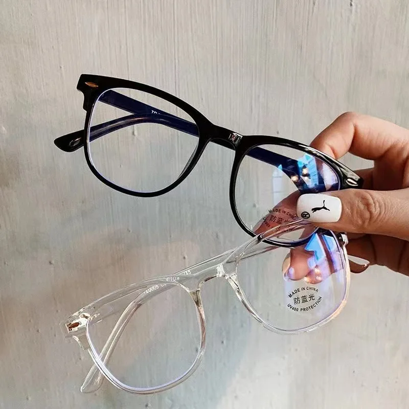 Classic Transparent Computer Glasses Frame Women Men Anti Blue Light Glasses Blocking Glasses Optical Glasses Lenses Oculos Male