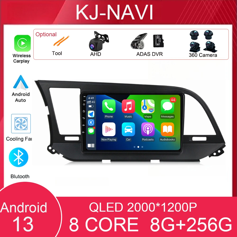

Автомобильный навигационный экран Android 13 Carplay для Hyundai Elantra 6 2015 2016 2017 2018 Carplay DSP QLED GPS навигация Мультимедиа