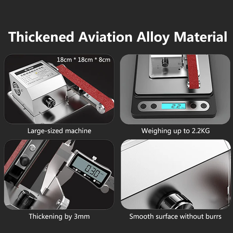 220V 미니 전기 벨트 샌더 DIY 연마 연삭 기계 180W/270W/360W 선명 기계 속도 조절 0-13500r/min
