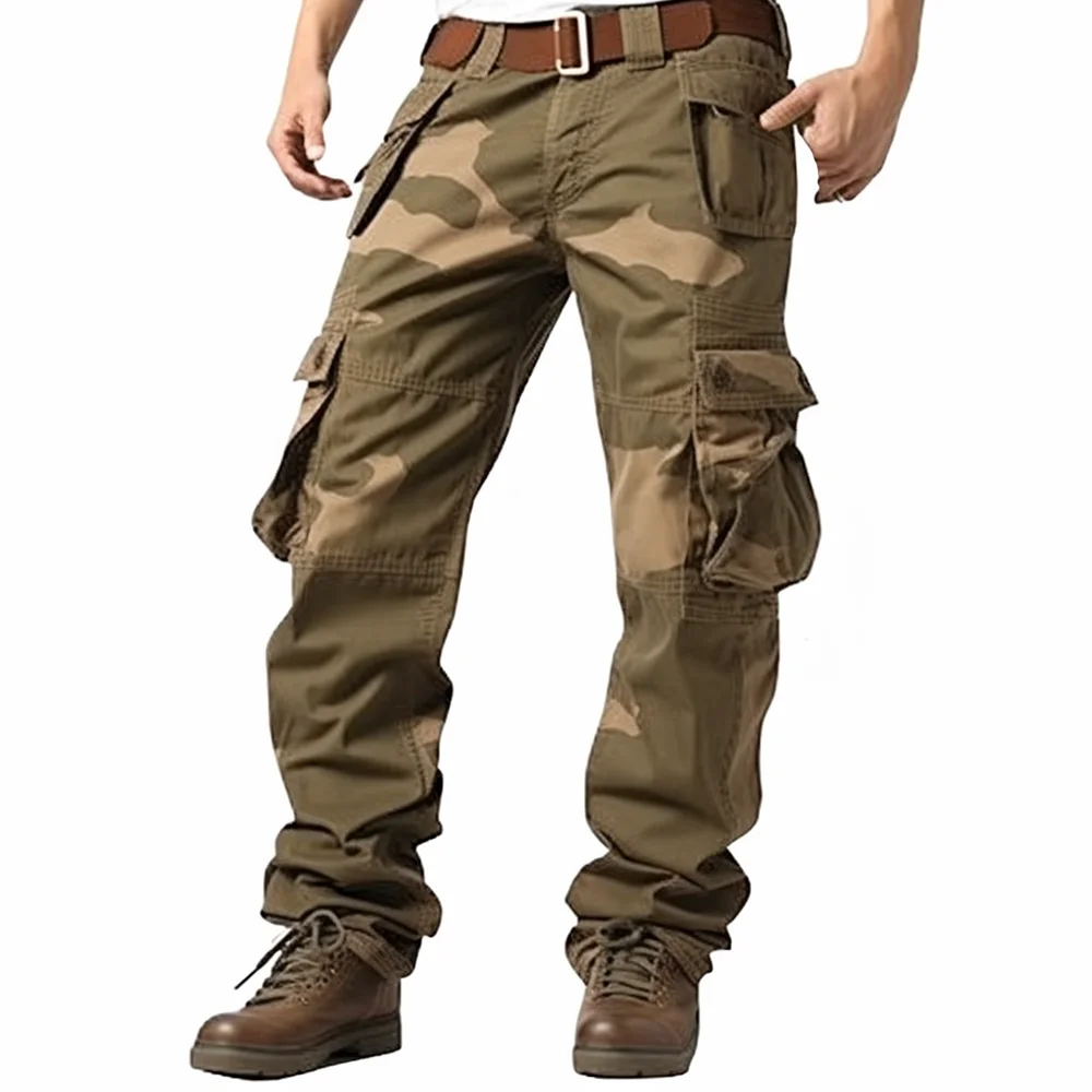 

Мужские прямые брюки в стиле милитари