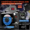 GUOZHI 200A MIG Welder, 7 in 1 Gas MIG/MAG/Gasless Flux Core MIG/Lift TIG/Stick/Spot Welding/Spool Gun Multi-Process, Dual Vo 5