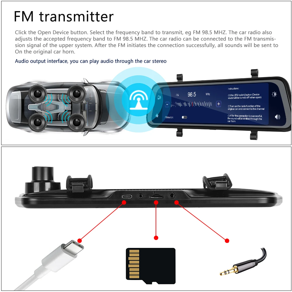 Camecho Carplay ڵ Ƽ̵ ÷̾ FM ڵ DVR ̷  ڴ ġũ  ڴ 9.66 ġ  