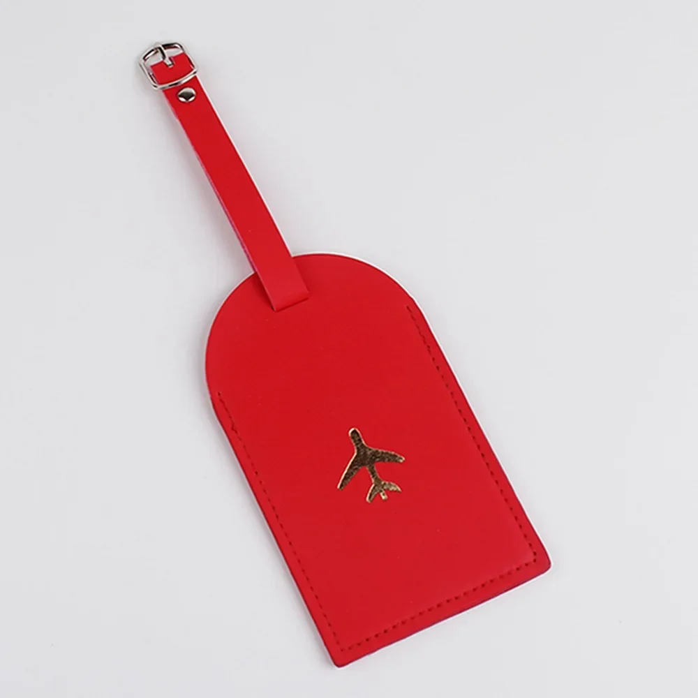 Portable PU Leather Luggage Tag - Travel Accessory for Name and Address Display