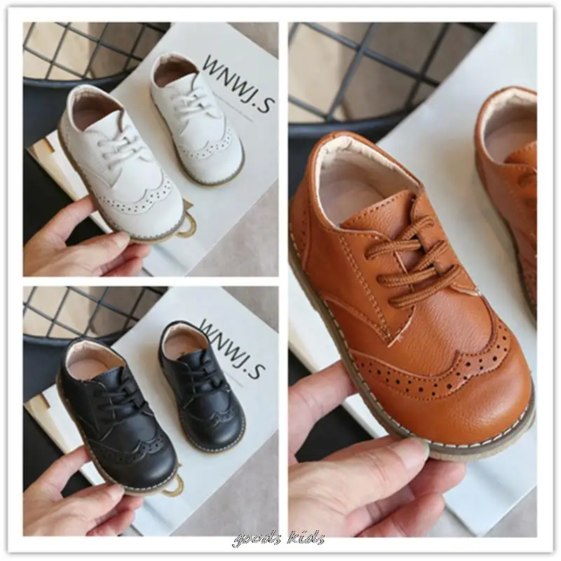 New Spring Autumn Children Leather Shoes For Boys Girls Casual Shoes Kids Soft Bottom Casual Outdoor Baby Sneakers