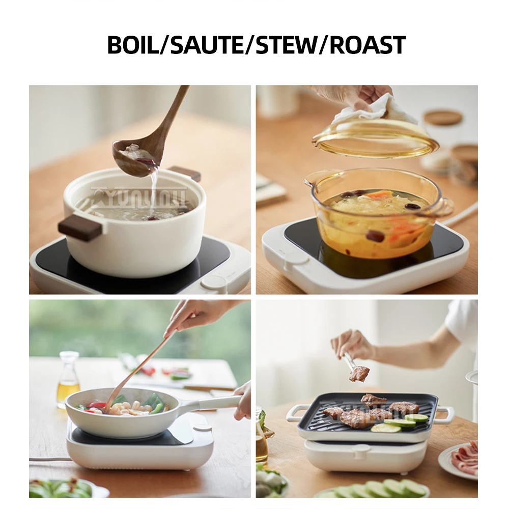1300W Electric Pottery Stove Household Mini Induction Cooker Cooking Portable Induction Stove Multi Cook Smart Tea Stove 4