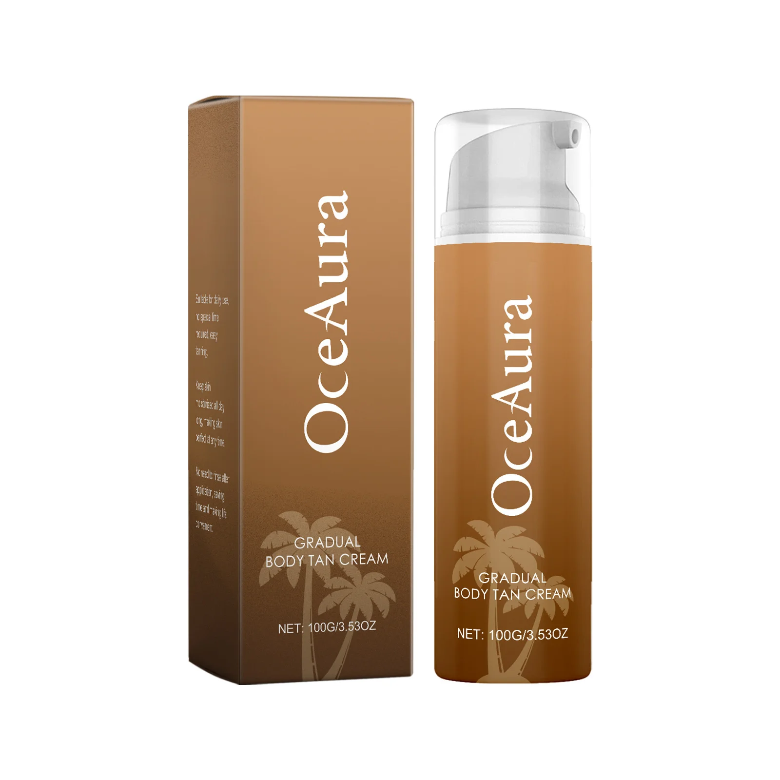 Body Tanning Cream Sunless Self Tanner For Face Body Nourishing Summer Radiant Glow Bronzer Easy Use Bronzing Lotion 100G