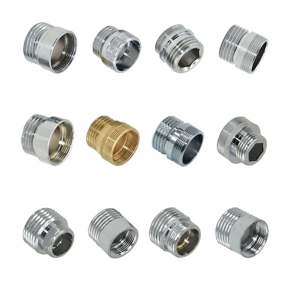 BrassSilverWaterFaucetCoupler12ToM16M18M20M22M24M28Thread