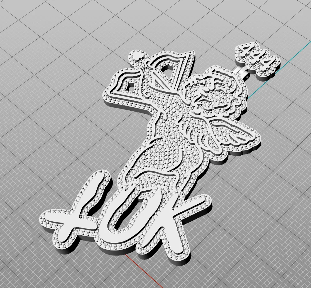 Fashion Jewelry Hip Hop Mens 925 Sterling Silver VVS Moissanite Diamond Iced Out Angel Cupids Rose Letter Pendant Necklace Women