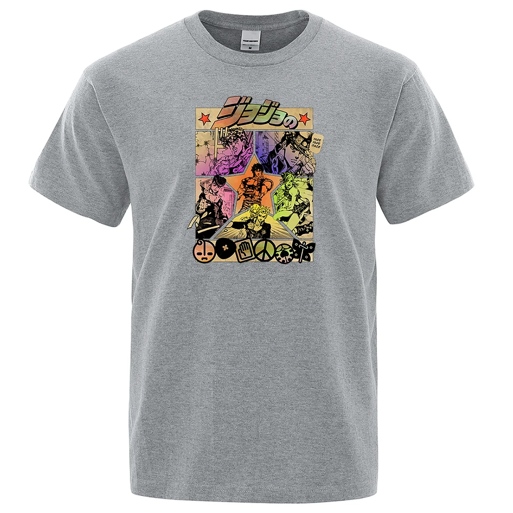 

Футболка мужская оверсайз из натурального хлопка с принтом «Джоджо»