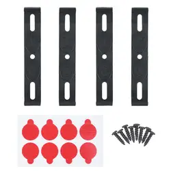 Weather - Proof Frameless License Plate Frame Set - 4PCS Car Tag Holder (Black)