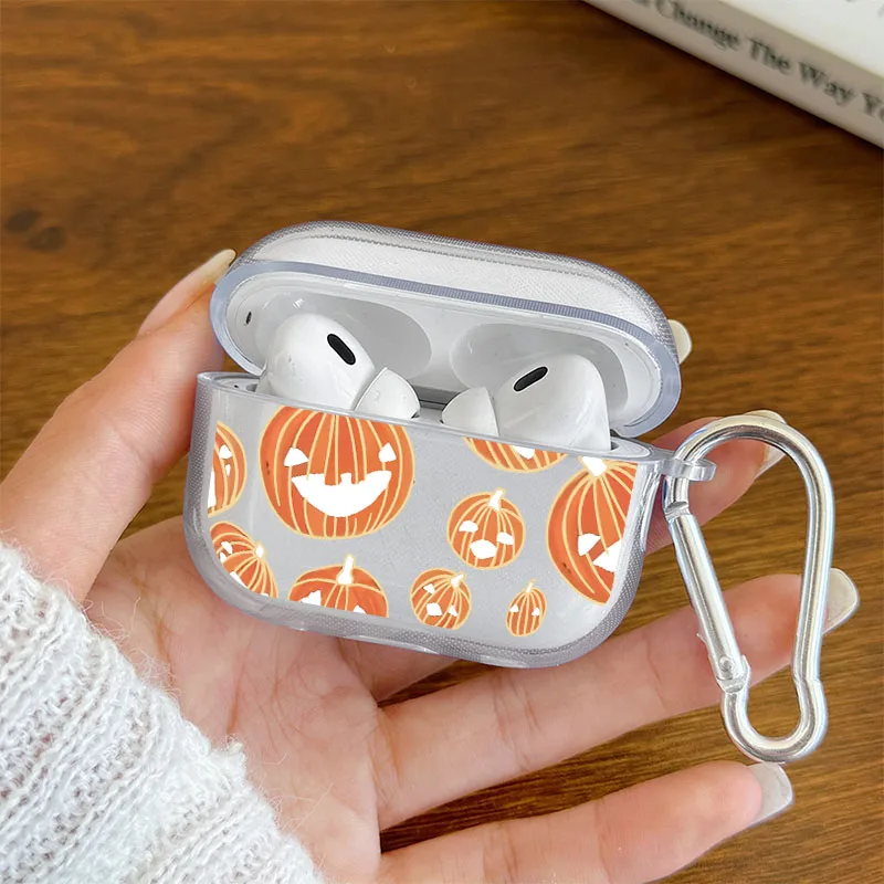 Pumpkin Pattern AirPods Case Protective Cover for Earphones