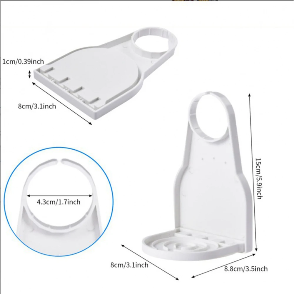 1 PC Laundry Detergent Universal White Organizer Soap Dish Accessories Drip Collector Cup Holder Fabric Softener Rack Spill 2