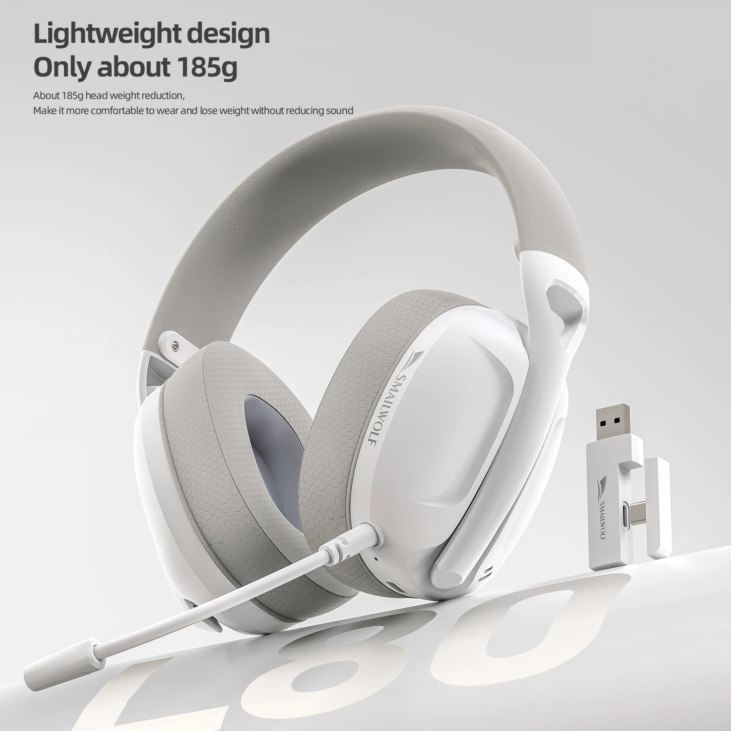 SMAILWOLF Bluetooth headset wireless wired three-mode with microphone lightweight entertainment game desktop laptop wireless headphones wired headphones wireless headset gaming headphones wired headset