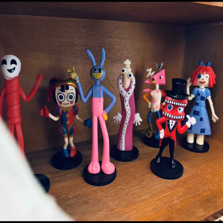 Whimsical Rabbit Clown Figurines - Cartoon Cake Ornaments & Collectible Toys