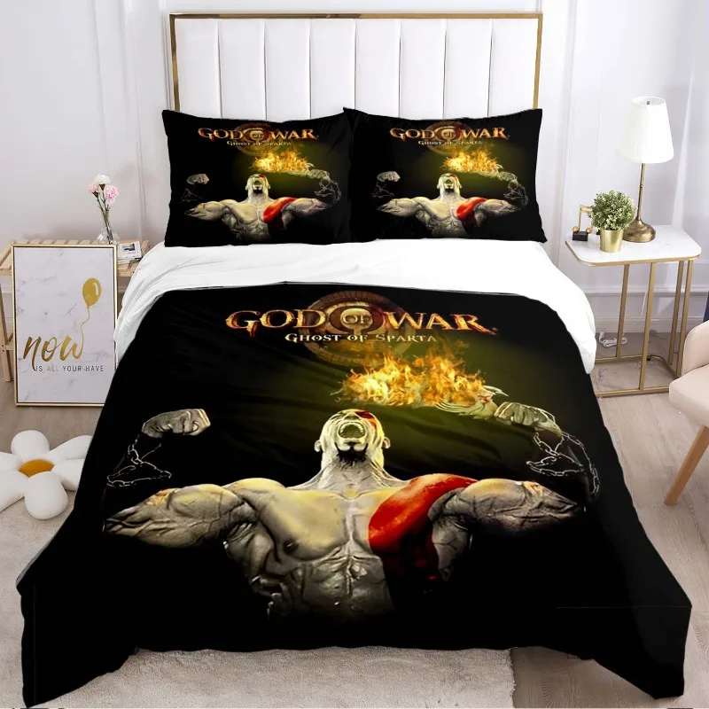 

G-od of W-ar Band Logo Cover Sets Printed Bedding Set Double Queen King Size 2/3pcs,boys and Girls Brithday Gift