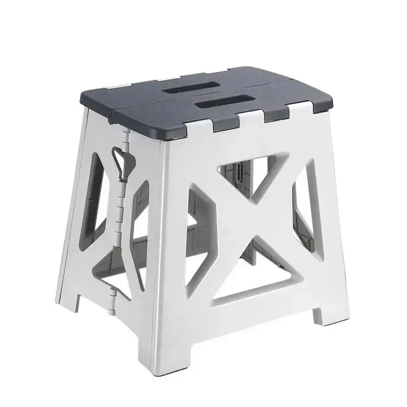 Folding stool Stool with Handle Lightweight Plastic Foldable Step Stool Home Outdoor Fishing Chair Simple-slip Convenient and Easy To Carry